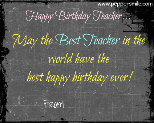 happy birthday to teacher