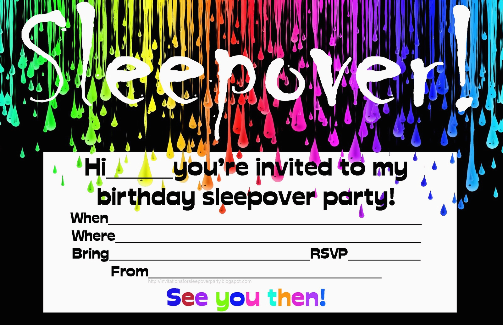 13th birthday party invitation ideas