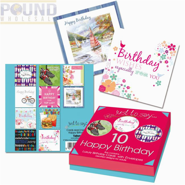 wholesale 10 adult birthday cards box pound wholesale