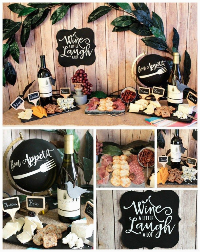 wine themed birthday party decorations