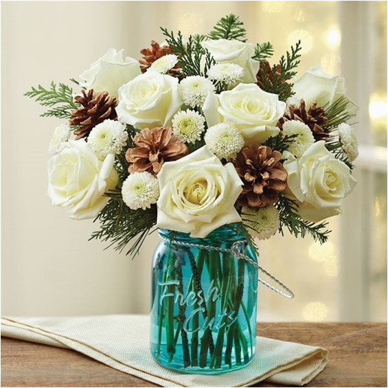 winter wonderland bouquet flowers by steen