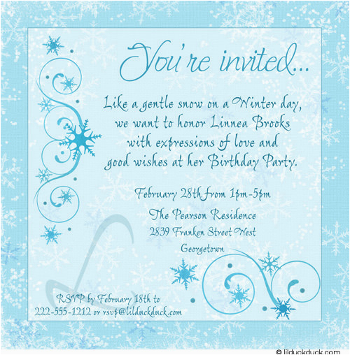 winter birthday party invitations cimvitation