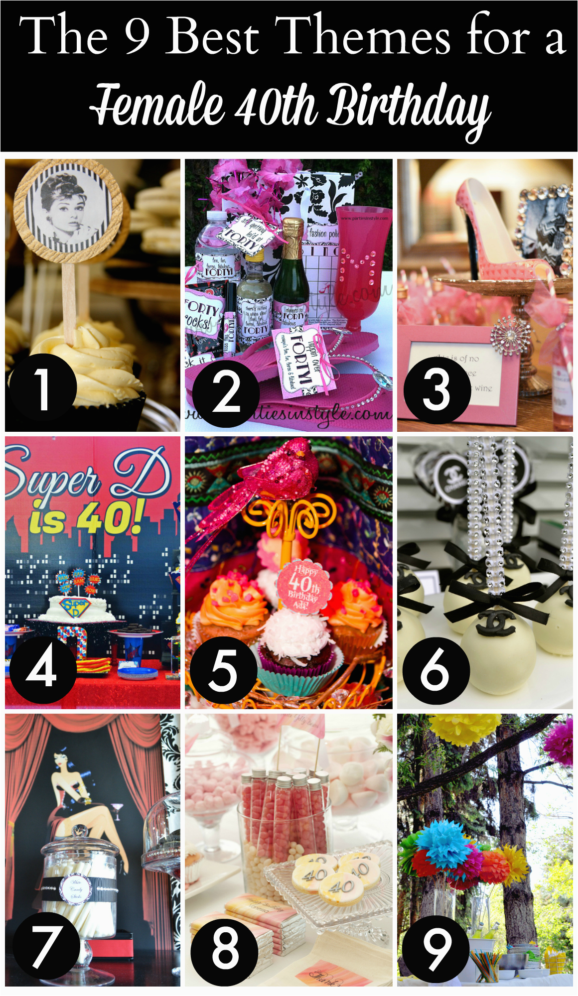 the 12 best 40th birthday themes for women catch my party