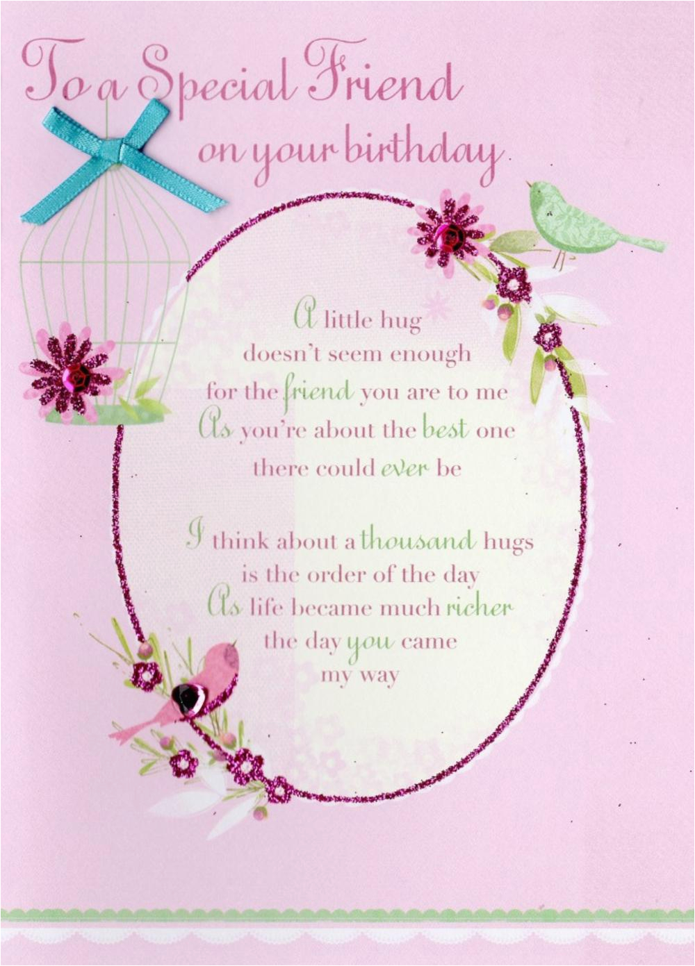 kcsnhwd008 special friend birthday greeting card second nature poetic words cards