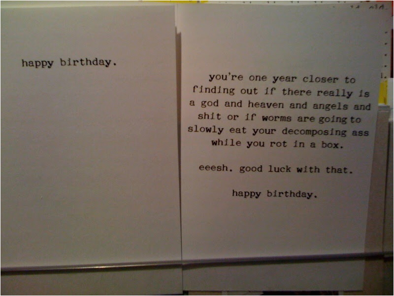 random ramblings worst birthday card ever