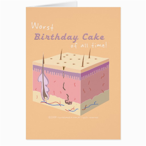 worst birthday cake card zazzle