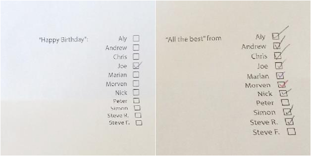 worst office birthday card ever includes checkmarks