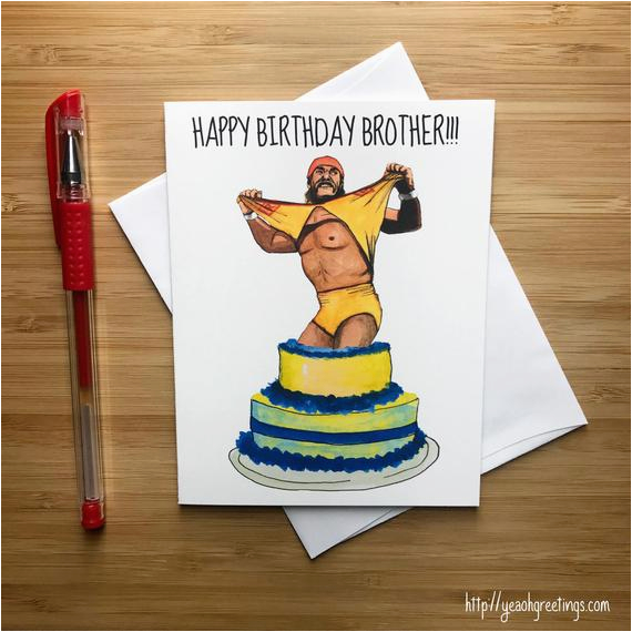 80s pro wrestling birthday card