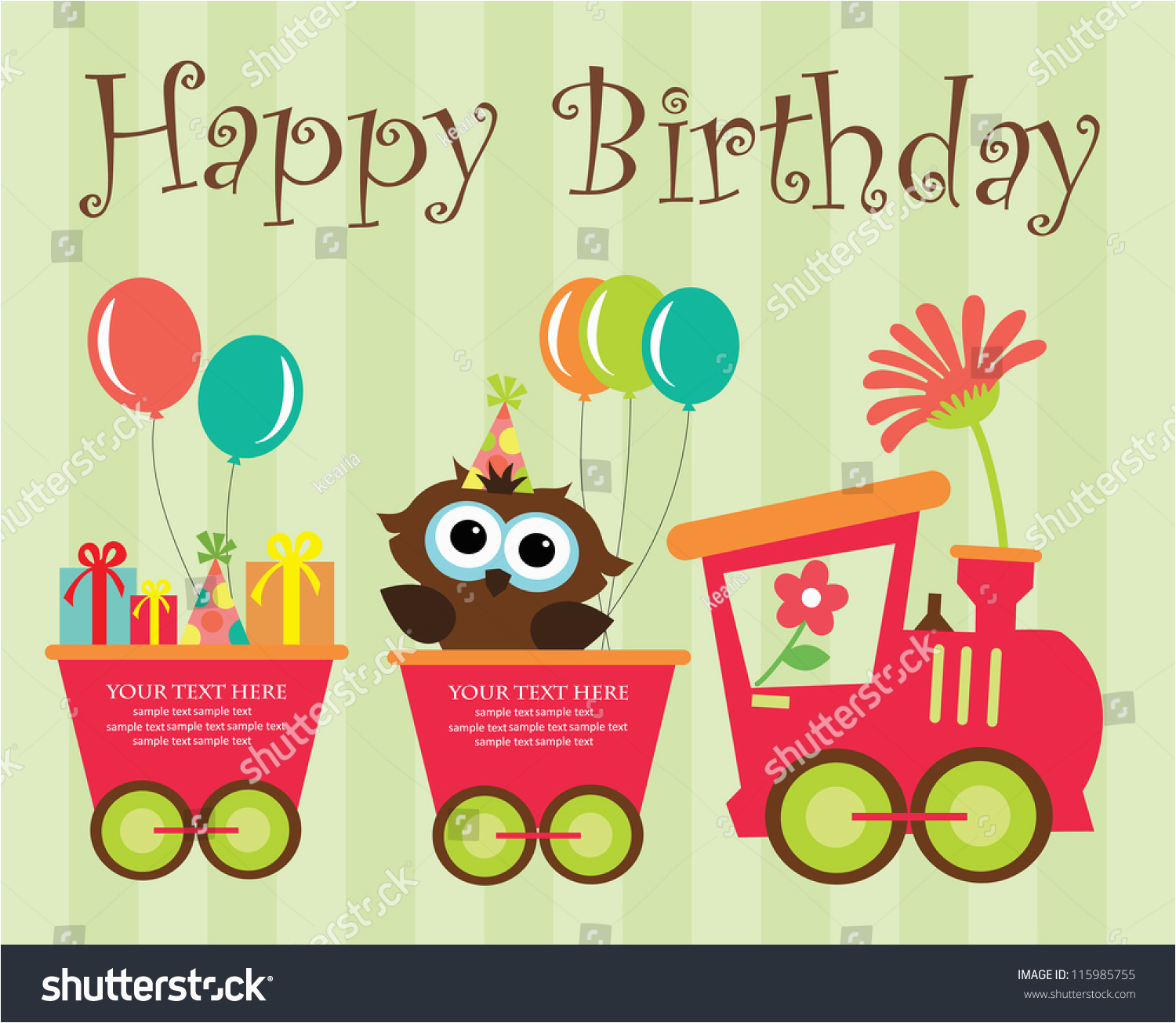 happy birthday card design vector illustration stock