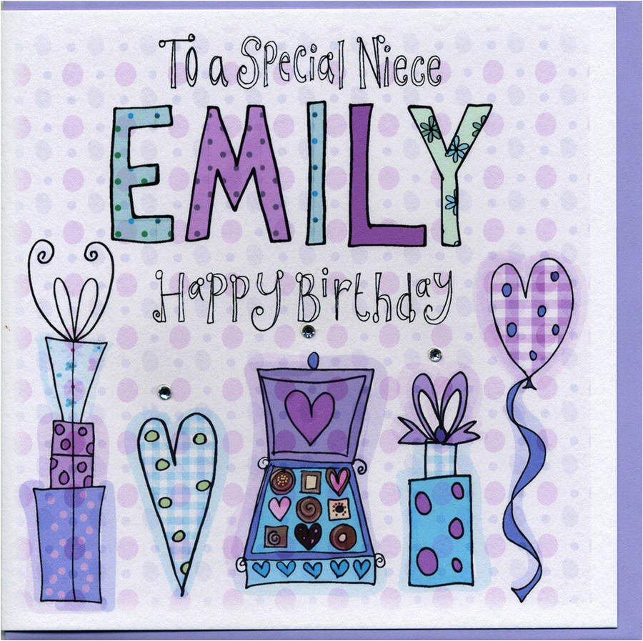 personalised niece birthday card by claire sowden design