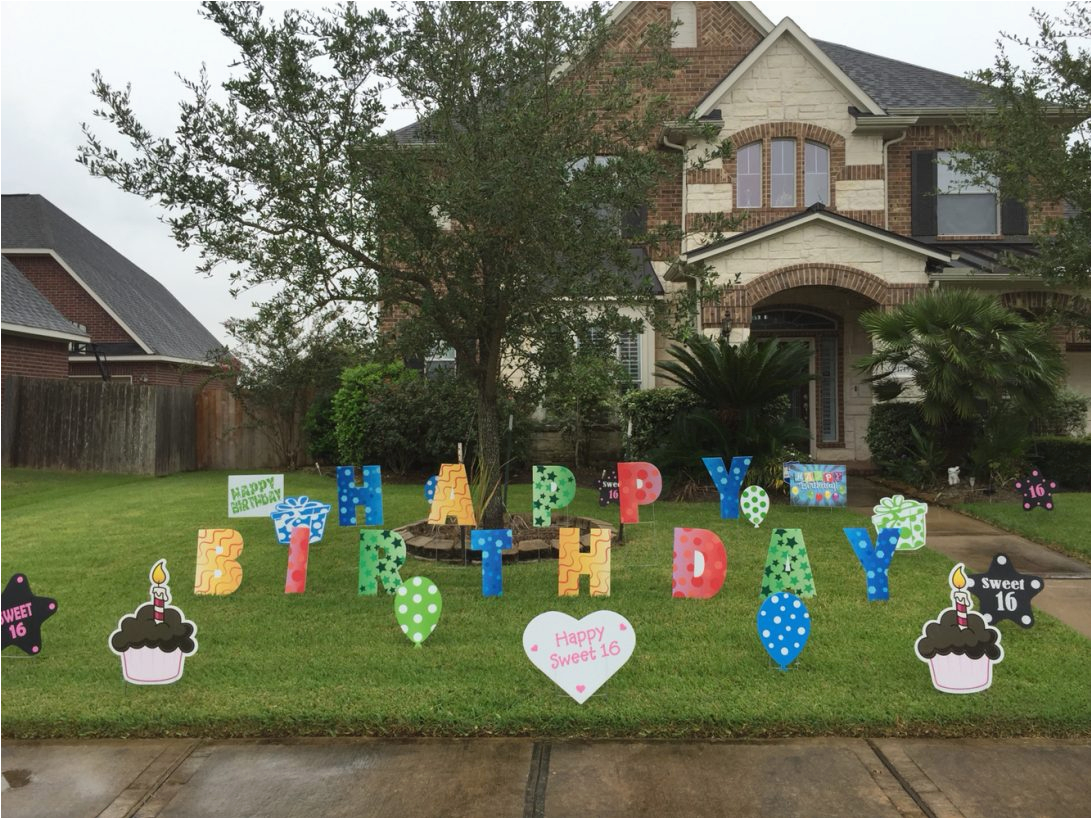 happy birthday lawn letters with other yard decor signs love the lawn decoration companies lawn decorations for 50th birthday