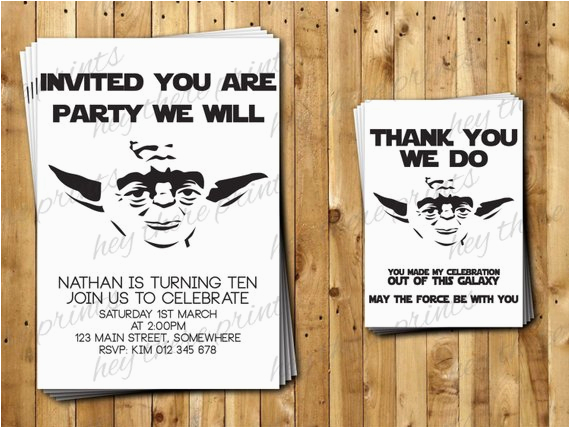 yoda birthday invitations and thank you ref br feed 41 br feed tlp gifts