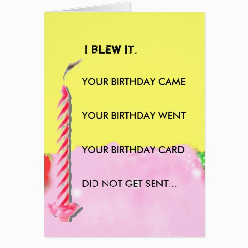 belated birthday card zazzle
