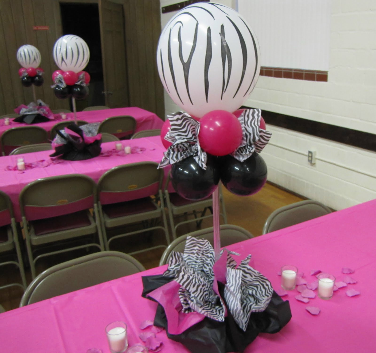 zebra party decorations