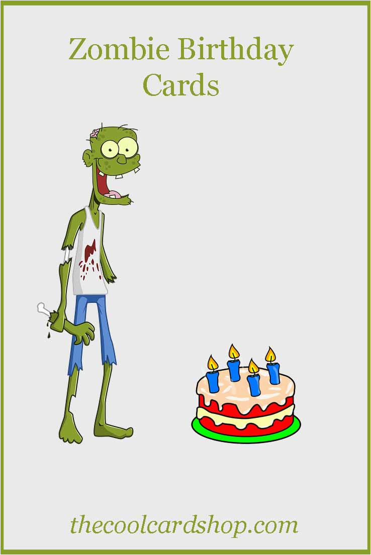 zombie birthday cards