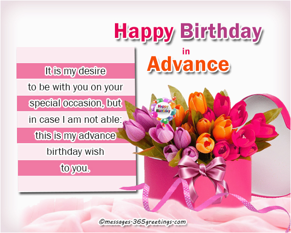 advance birthday wishes