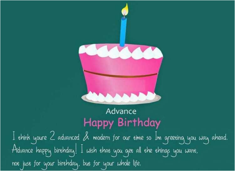 advance happy birthday wishes