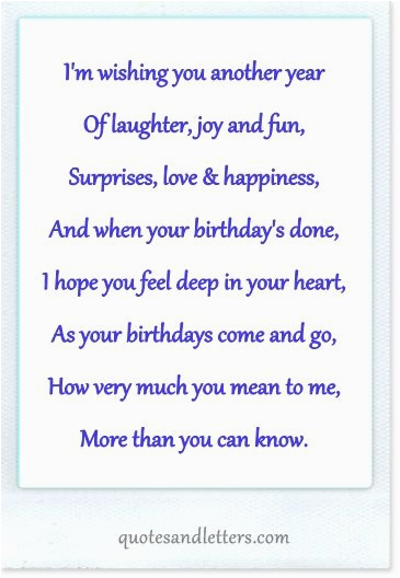 birthday poems