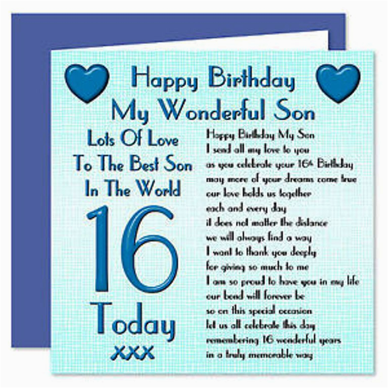 sixteen birthday wishes for son