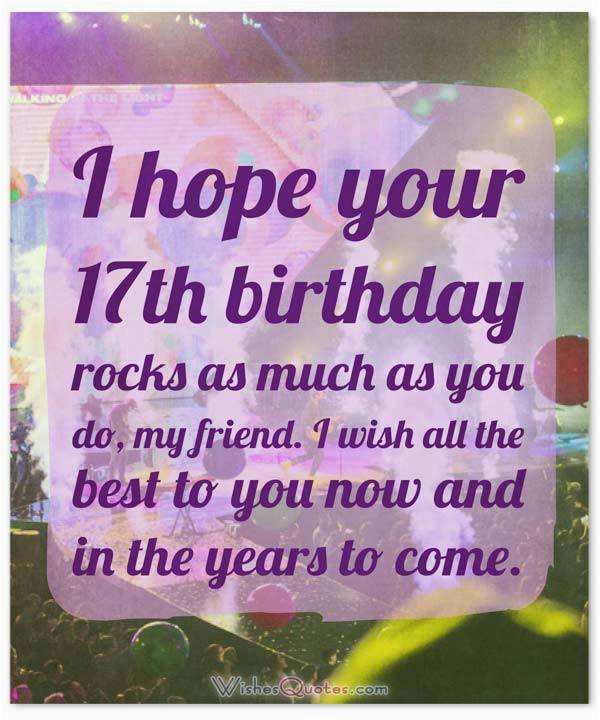 17th birthday wishes