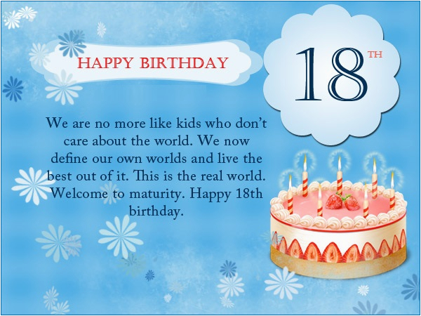 happy 18th birthday messages