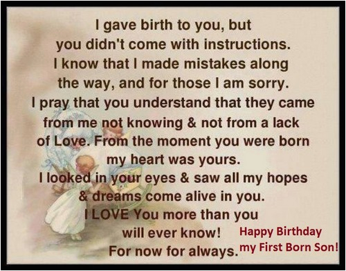 happy birthday to my first born son