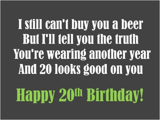 happy 20th birthday quotes