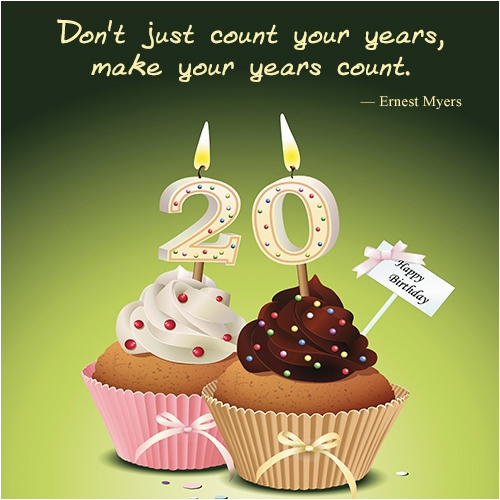 happy 20th birthday wishes quotes