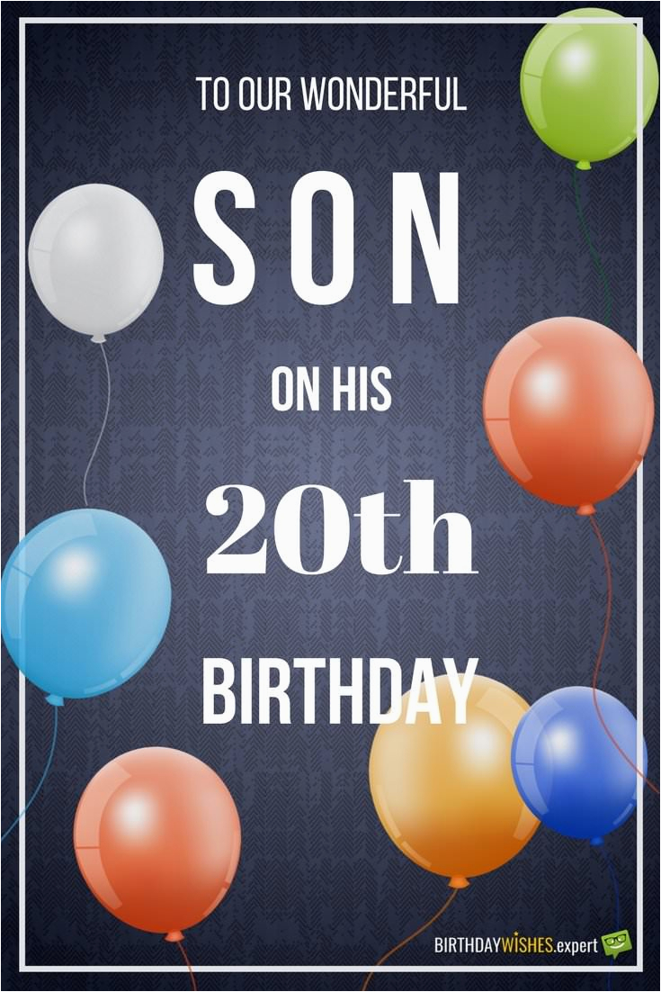 Happy 20th Birthday Son Quotes 20th Birthday Wishes Quotes For Their Special Day Birthdaybuzz 2750