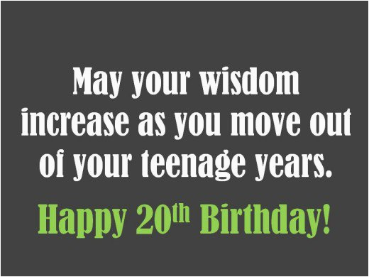 happy 20th birthday quotes