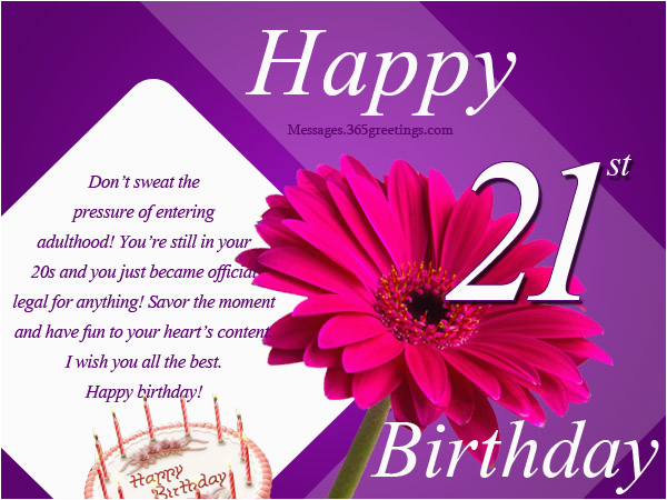 21st birthday wishes