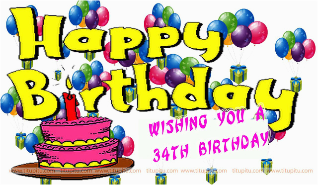 34th birthday wishes images and sms