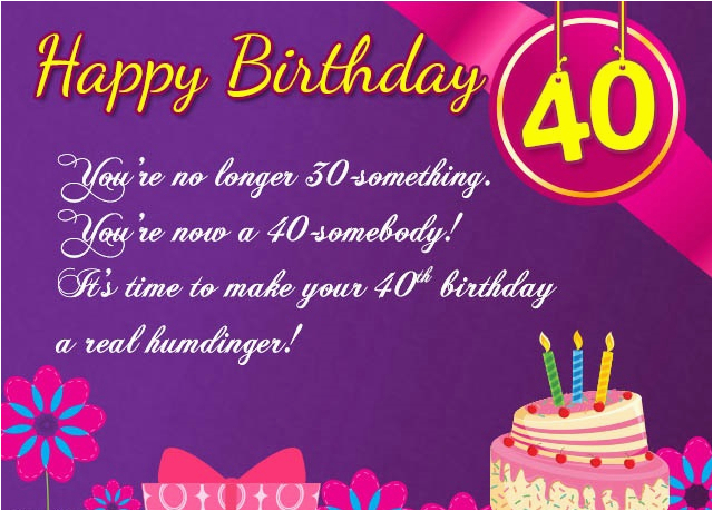 40th birthday wishes