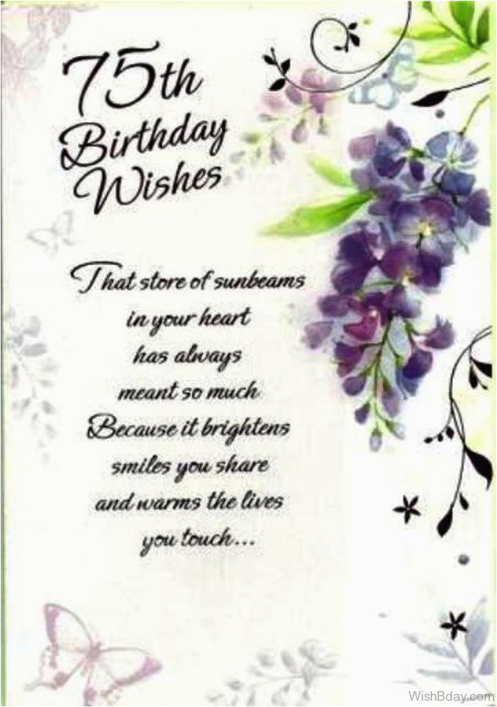 19 75th birthday wishes
