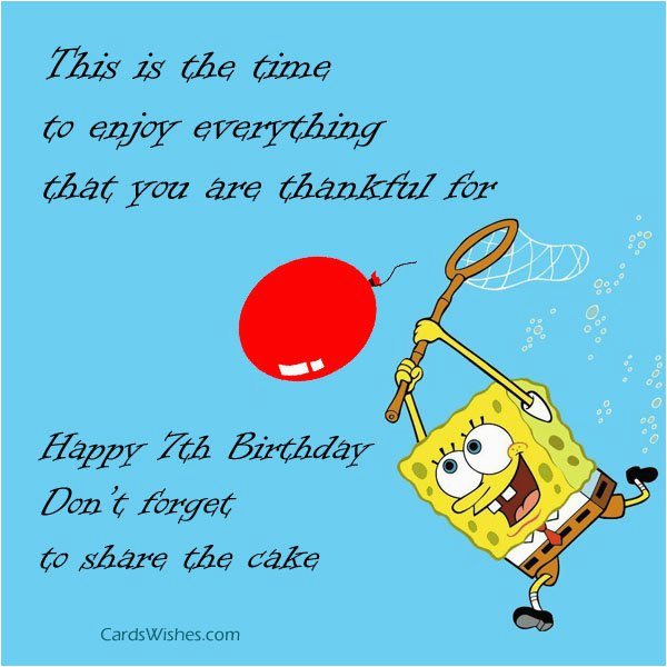 7th birthday wishes