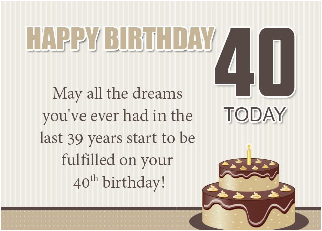 40th birthday wishes