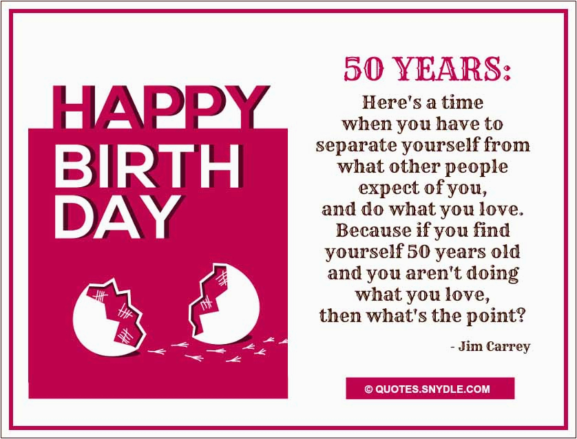Happy Birthday 50 Years Quotes 50th Birthday Quotes Quotes and Sayings ...