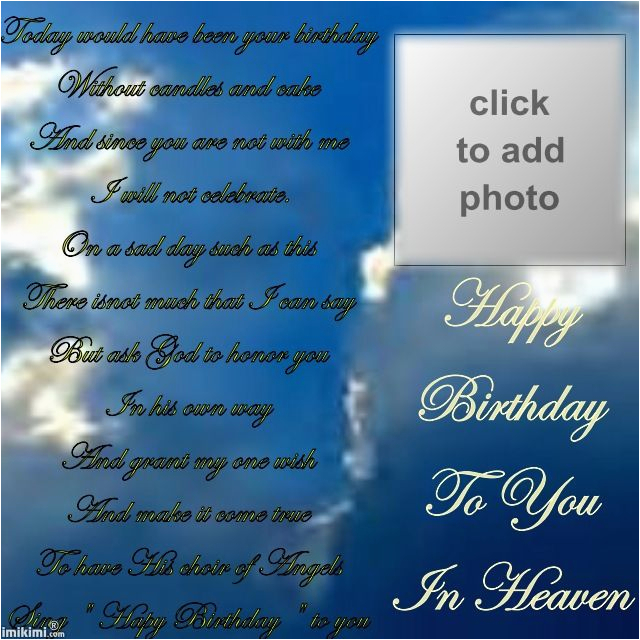 happy birthday in heaven quotes for facebook