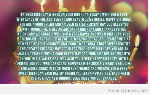 long happy birthday quote for friends