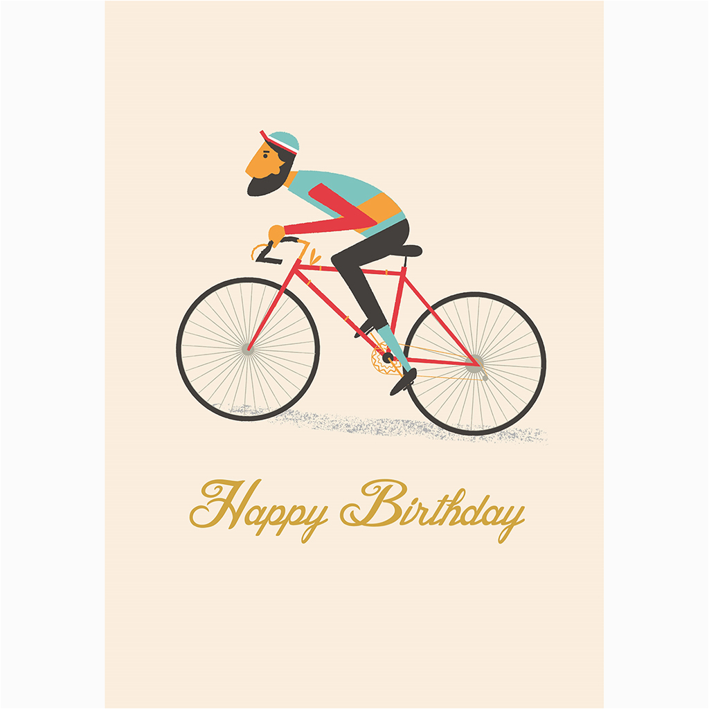 le bicycle happy birthday card