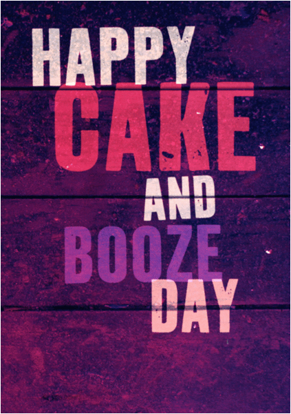 funny birthday card brainbox candy happy cake and booze day