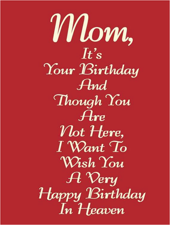happy birthday card to a deceased mom