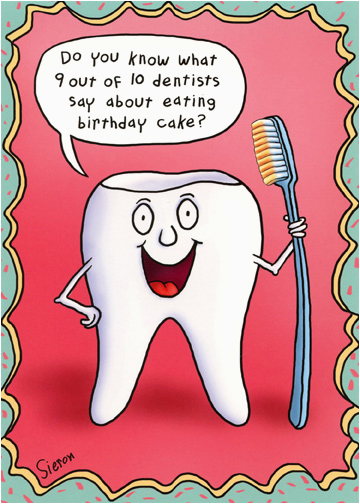 cd11455 tooth holding toothbrush funny birthday card oatmeal michael sieron