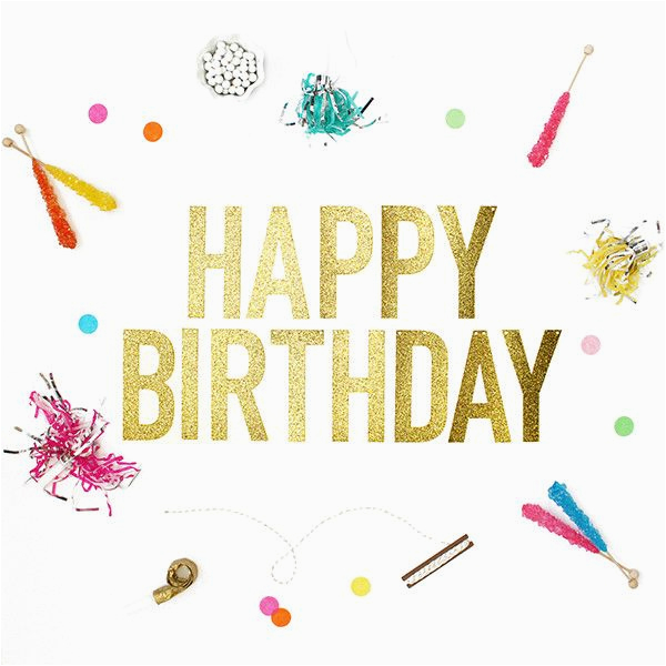 glitter happy birthday clip art