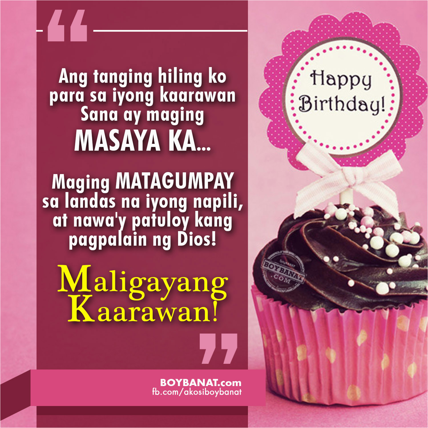 Happy Birthday Greetings Quotes Tagalog | BirthdayBuzz