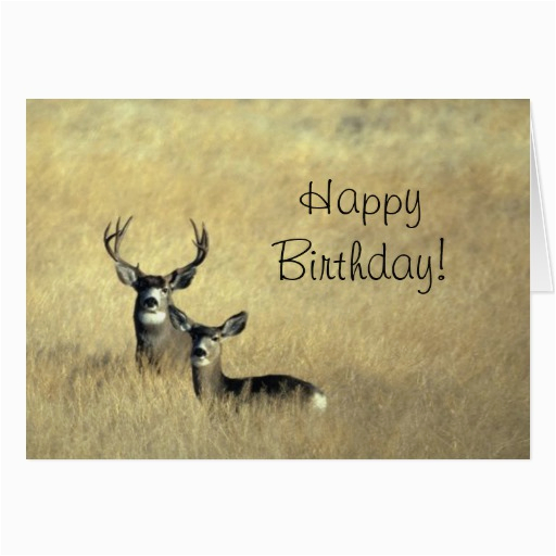 deer with antlers happy birthday day card 137271246398757984