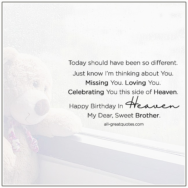 brother birthday in heaven thinking about you