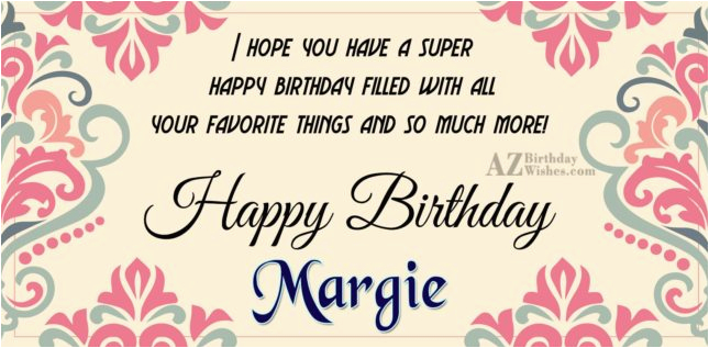 happy birthday margie