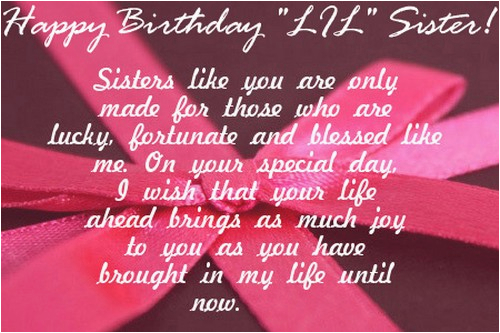 happy birthday little sister quotes
