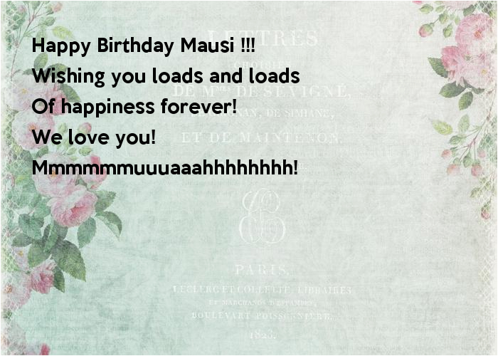 Happy Birthday Mausi Quotes | BirthdayBuzz